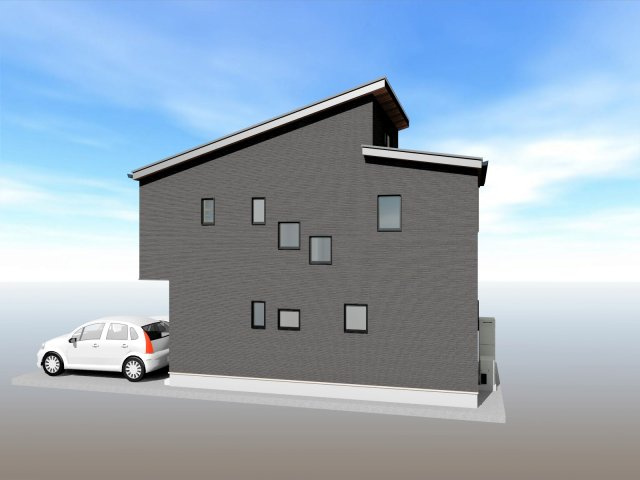 高知市百石町２丁目（3号地） 新築住宅の外観パース|外観パースです