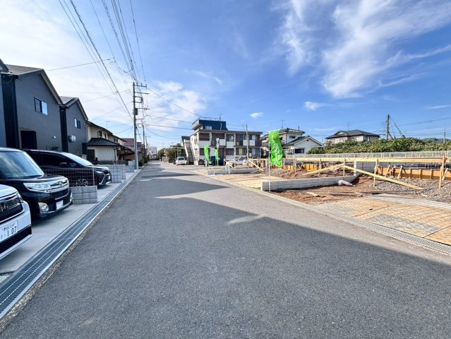野田岩名2丁目　新築戸建　C号棟の前面道路含む現地写真|2025年11月現地写真(^^)