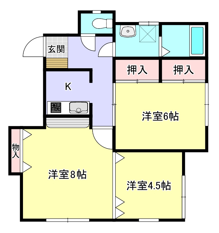 コンフォルトフミヤⅠの間取り