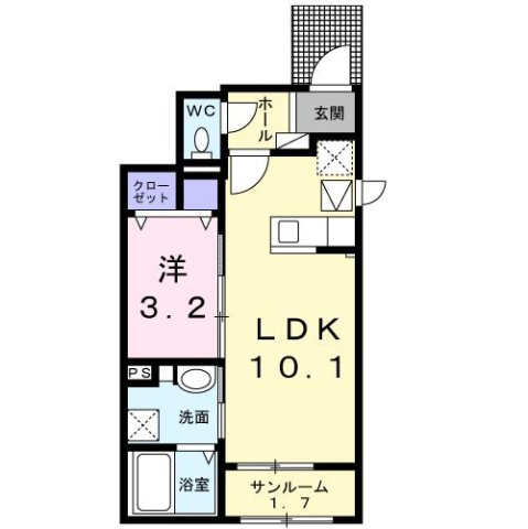 ビリーブ　Ｄの間取り