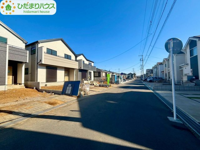 野田岩名2丁目　新築戸建　E号棟の前面道路含む現地写真|2025年11月現地写真(^^)