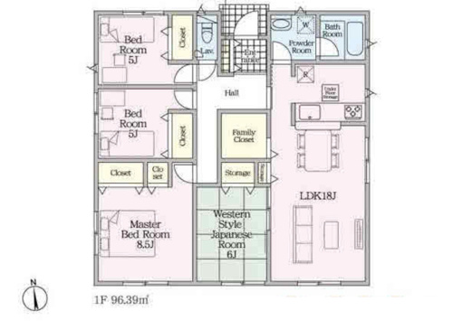 GRADLE GARDEN 加須市水深第3　新築戸建　全8棟　2号棟の画像