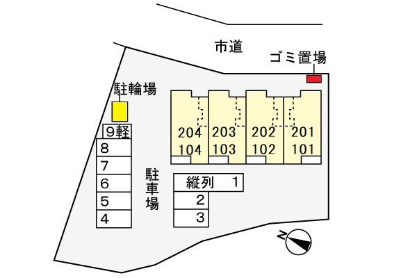 レディーバードⅠの区画図