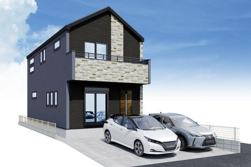 練馬区富士見台3丁目　ZEH水準省エネ邸宅　最終1棟の外観パース