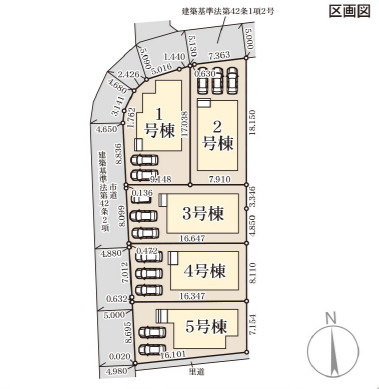 リーブルガーデン／北区鶴羽田第七／３号棟の区画図