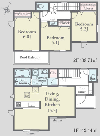 【間取り】 | 福岡市西区拾六町3丁目1期　3号棟（全3棟）【仲介手数料無料・0円】 | 平日、土日祝日もお好きな日時にご見学可能です。お気軽にお問合せ下さい。