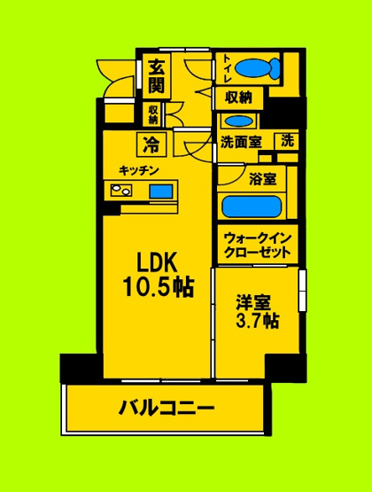 【間取り】 | フランディルオーラ江坂 | ゆとりある室内空間と生活動線にこだわった間取りです♪