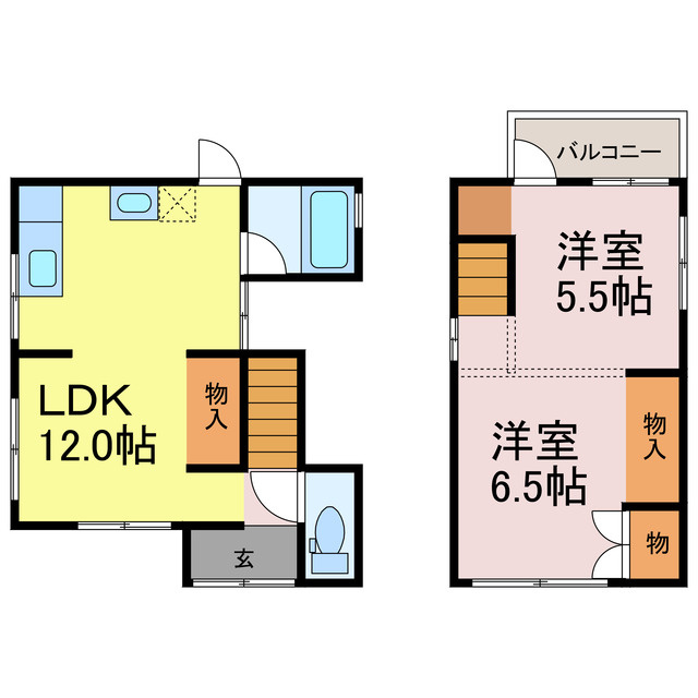 的形町戸建の間取り
