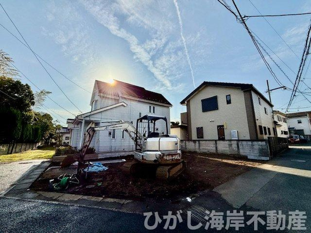 茅ヶ崎市松林3丁目　新築戸建　の外観|11月7日撮影　造成工事中　現地外観