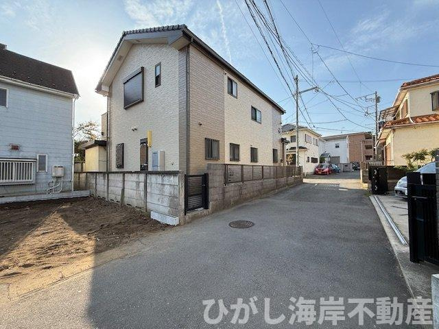 茅ヶ崎市松林3丁目　新築戸建　の前面道路含む現地写真|11月7日撮影　造成工事中　現地外観