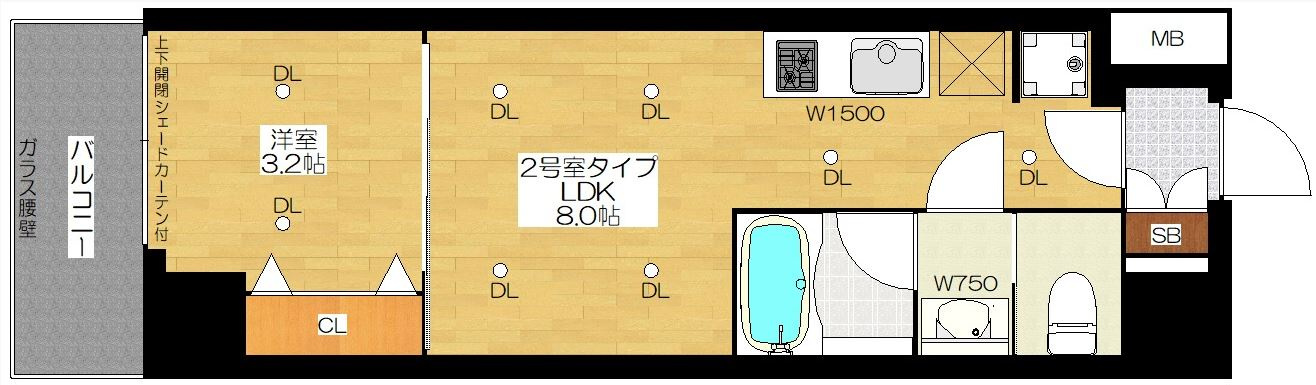 ブエナビスタ西天満の間取り