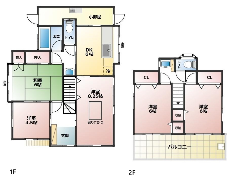 あきる野市野辺　中古戸建の間取り|大型５DKになります！