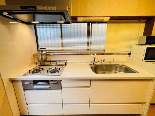 あきる野市野辺　中古戸建のキッチン|リフォームされたシステムキッチンはまだまだ綺麗です♪