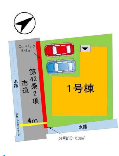 【区画図】 | 糸島市加布里4丁目4期　1号棟（全1棟）【仲介手数料無料・0円】 | 区画図です。1号棟