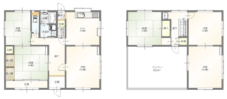玉島黒崎新町戸建の間取り
