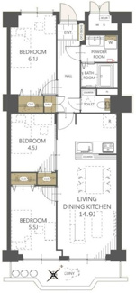 【間取り】 | 【上質リノベ】ライオンズマンション己斐本町 | ※
間取図では分からない広さや明るさ，
資料には記載されていない情報があります。
ぜひ、現地を見られる事をお勧めいたします！