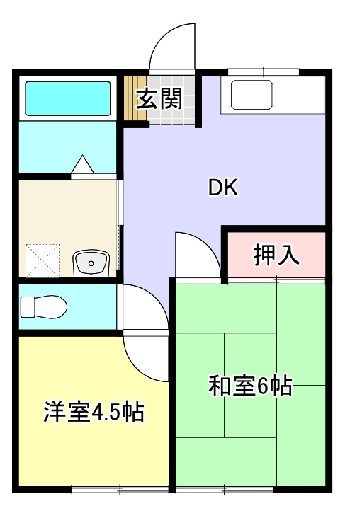 広沢コーポ２の間取り