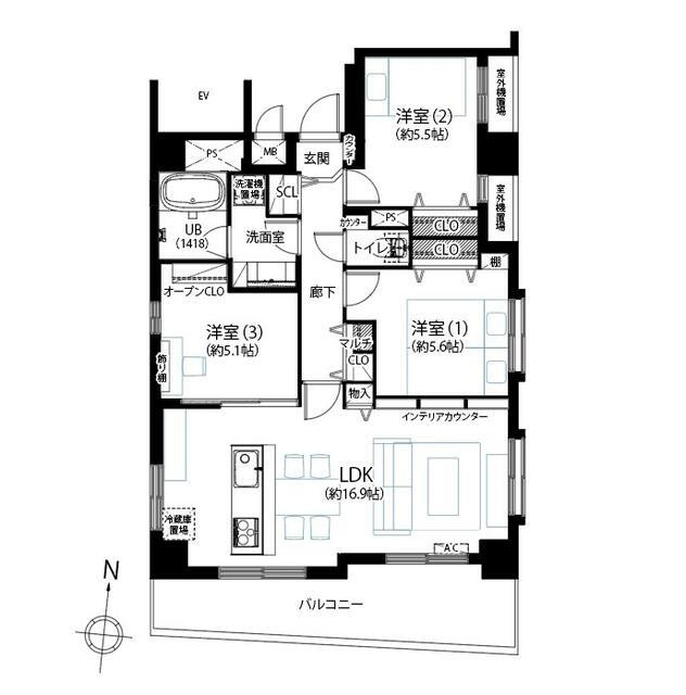 横浜市神奈川区台町の中古マンションの画像