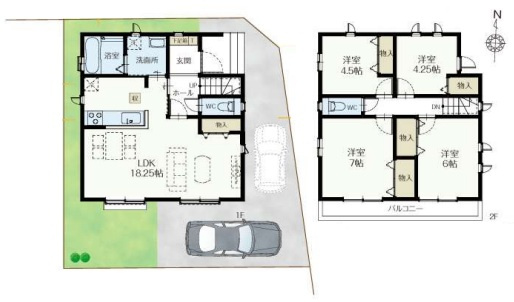 新座市新堀1丁目・全1棟　新築一戸建　～北東角地～