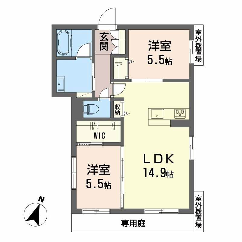 リバーサイド中万々の間取り