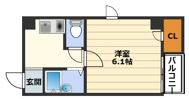 タカノハイム天神橋の間取り