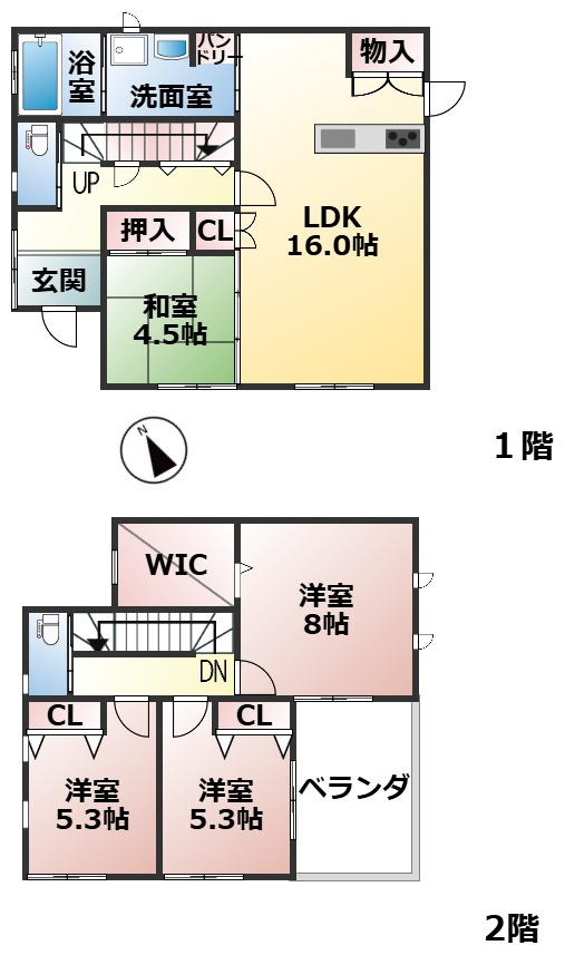 大津市仰木の里東１丁目中古戸建の間取り