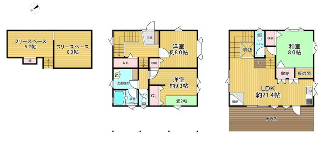 中古戸建　上水内郡飯綱町大字高坂の間取り