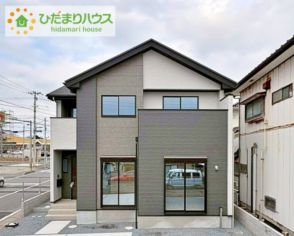 日立市東町3期　新築戸建　2号棟の外観|外観がインパクトのあるオシャレなデザイナーズハウス♪