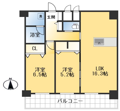 小西マンションの間取り