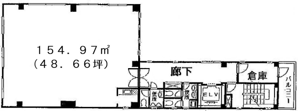 港区芝３丁目の事務所の間取り
