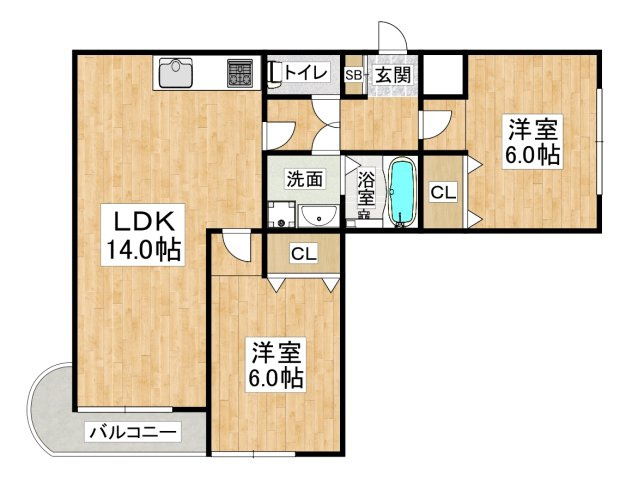 シェトワ西脇の間取り|※間取りが現況と異なる場合は現況を優先します※
