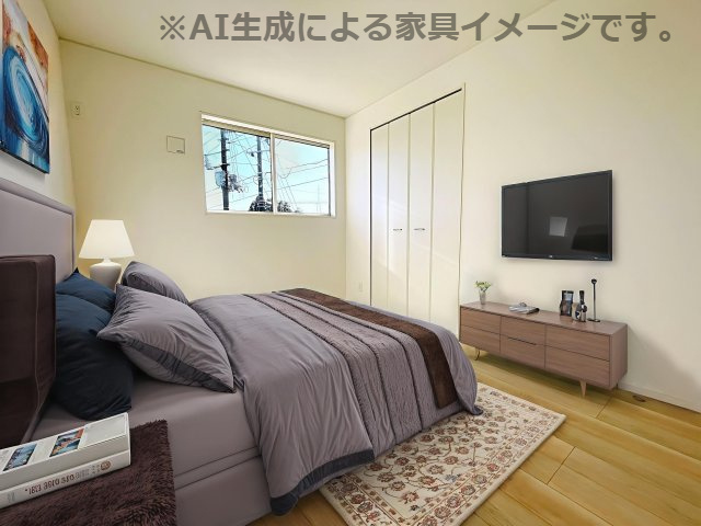 新築戸建・新築建売　西郷村米堀川向＜耐震+制震＞米小・西郷一中の洋室|※家具を配置した場合のイメージ図になります！実際に家具はつきません。