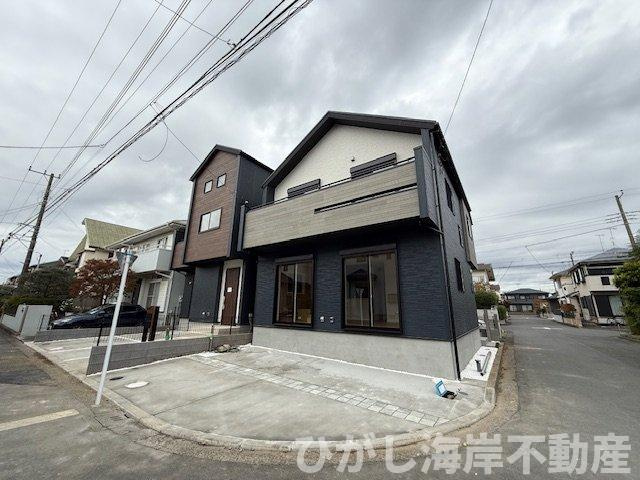 茅ヶ崎市高田３丁目　新築戸建　全2棟の前面道路含む現地写真|現地外観