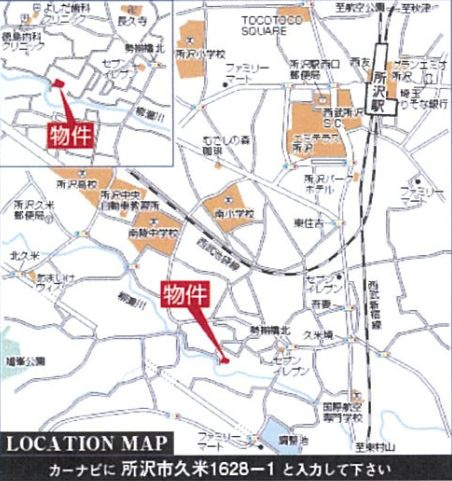 CRADLE GARDEN 所沢市久米第21　全３棟の地図