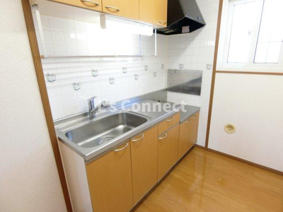 【キッチン】 | パークサイド・ケイＢ | ２口ガスコンロ設置可能なキッチンです。