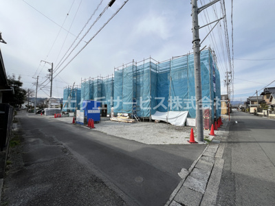 【外観】 | 島田市金谷東2丁目 4期 新築一戸建て 2号棟 | 現在建築中の外観画像です。ご内覧は同じメーカーの完成物件へご案内いたしますので、いつでもご相談ください！