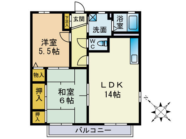 ヴェルハイムⅡの間取り