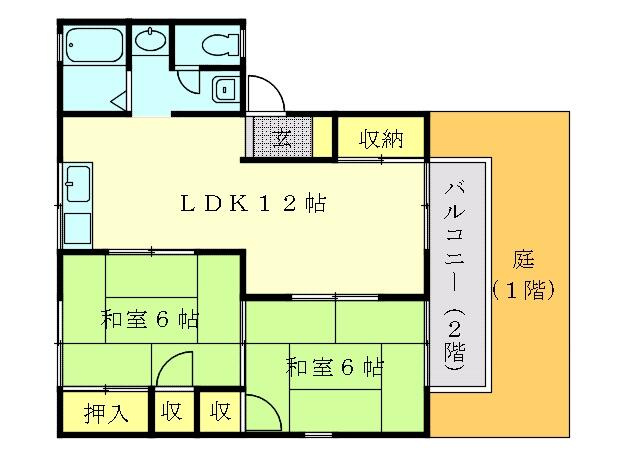 セジュール香椎C棟の間取り
