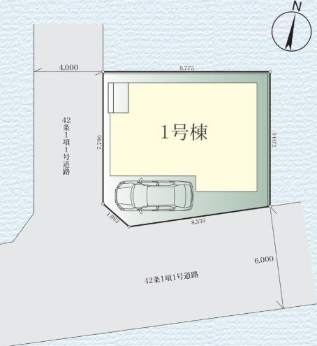 平塚市平塚2丁目新築戸建て　2期1号棟の区画図|区画図「平塚市平塚2丁目新築戸建て　1号棟」