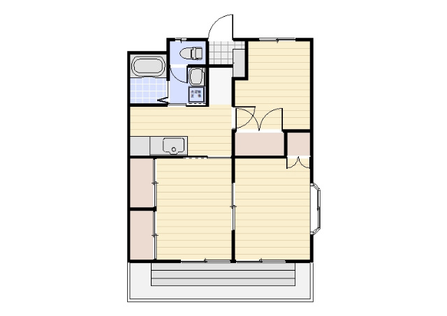 ハイツ三幸プレイス広沢Bの間取り