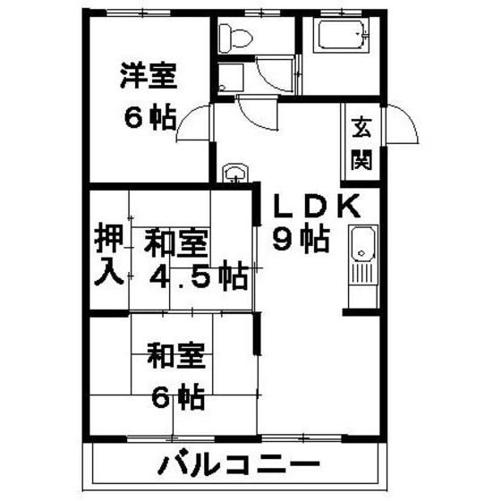 羽島郡岐南町薬師寺８丁目のアパートの間取り