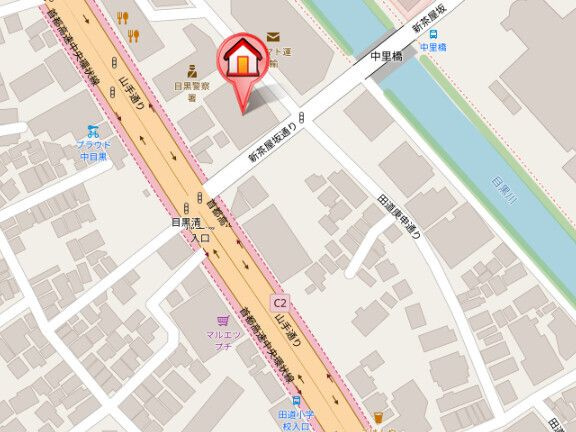 レジディア中目黒Ⅲの地図