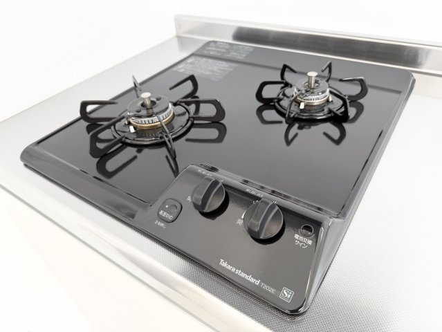 アイリスサンタ久留米 のキッチン|調理が焦げ始めたら自動で消火する安心安全のガスコンロ