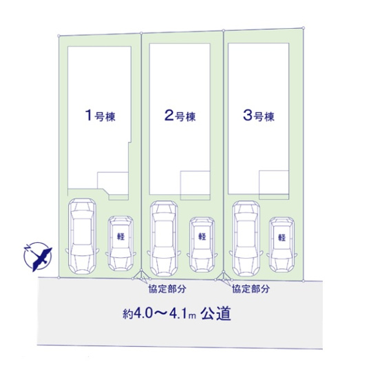 【区画図】 | 福岡市西区横浜1丁目5期　1号棟（全3棟）【仲介手数料無料・0円】 | 区画図です。1号棟
