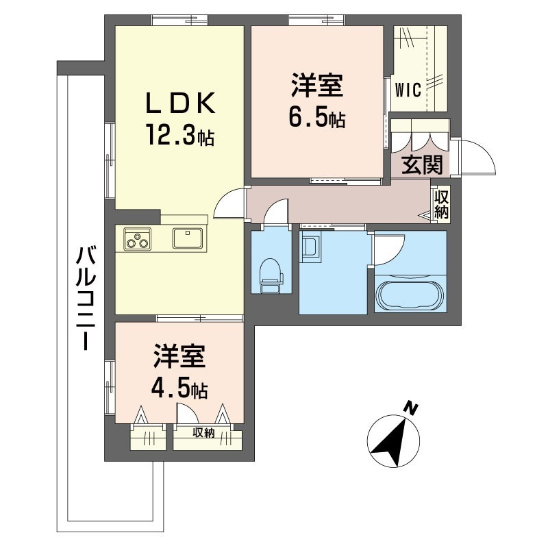スイート　ライラックの間取り