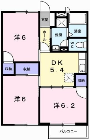 パークサイド２の間取り