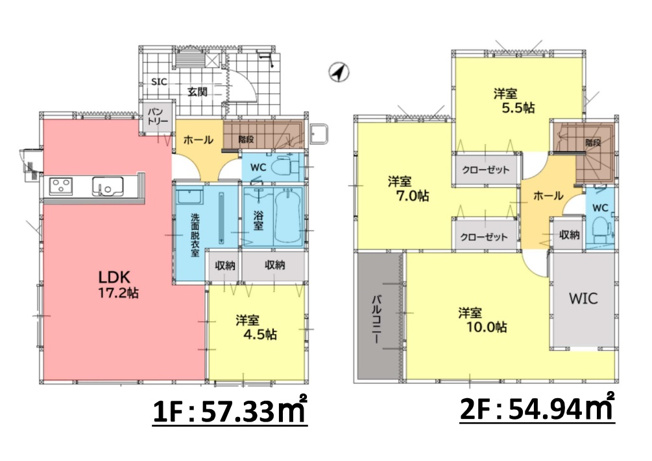 【間取り】 | 春日市白水ヶ丘2丁目4期　1号棟（全2棟） | 平日、土日祝日もお好きな日時にご見学可能です。お気軽にお問合せ下さい。