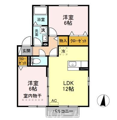 柏崎市大字藤井のアパートの間取り