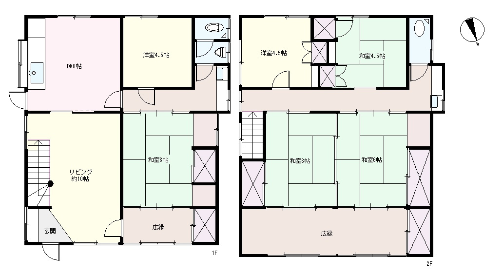 S1745H　立野中古住宅の間取り