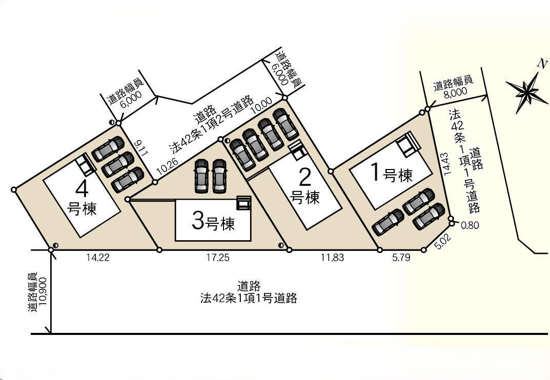 新築戸建　富士宮市大岩第17　全4棟　4号棟の区画図|4号棟